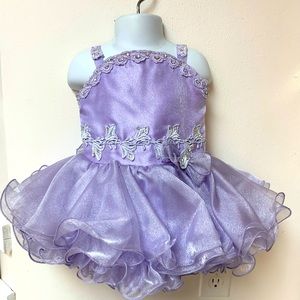 Toddler Girls 24 Month Sarah Taylor Original Lilac Purple Pageant Dress & Bow